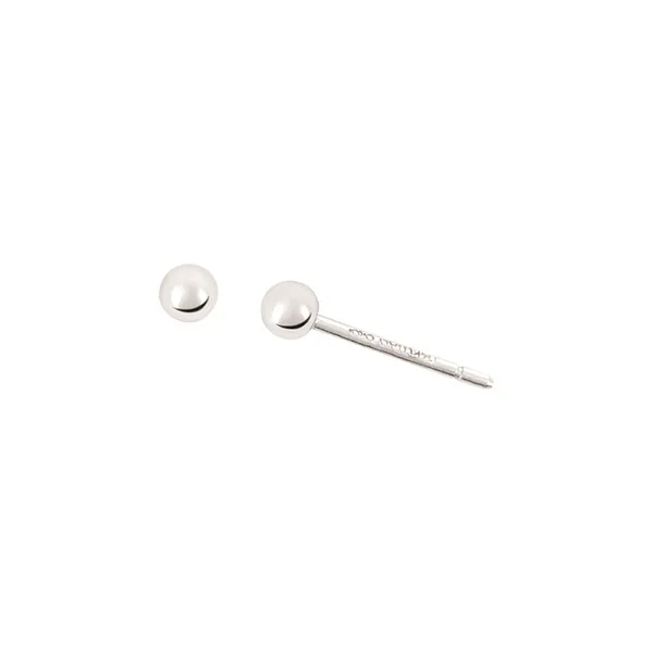 14K White Gold 4mm Gold Ball Earrings Ellsworth Jewelers Ellsworth, ME