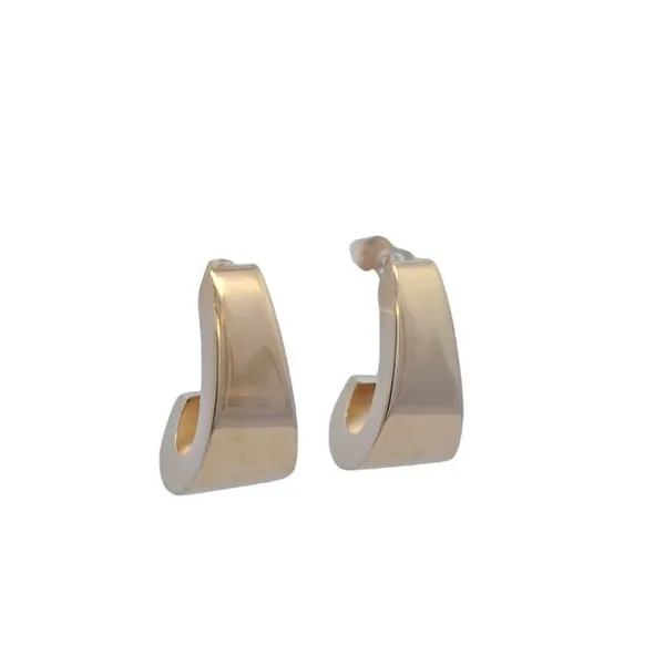 14K Yellow Gold Graduated J Drop Post Earrings Ellsworth Jewelers Ellsworth, ME
