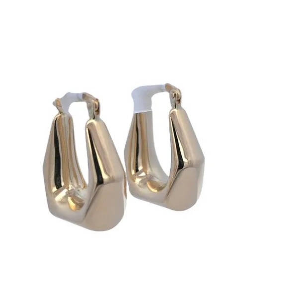 14K Yellow Gold Bell Drop Hoop Earrings Ellsworth Jewelers Ellsworth, ME