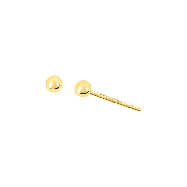 14K Yellow Gold 4mm Gold Ball Earrings Ellsworth Jewelers Ellsworth, ME