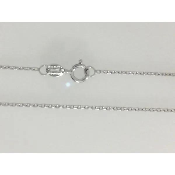 14K White Gold Cable Link Chain Ellsworth Jewelers Ellsworth, ME