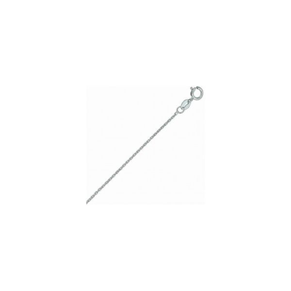14K White Gold Cable Link Chain Ellsworth Jewelers Ellsworth, ME