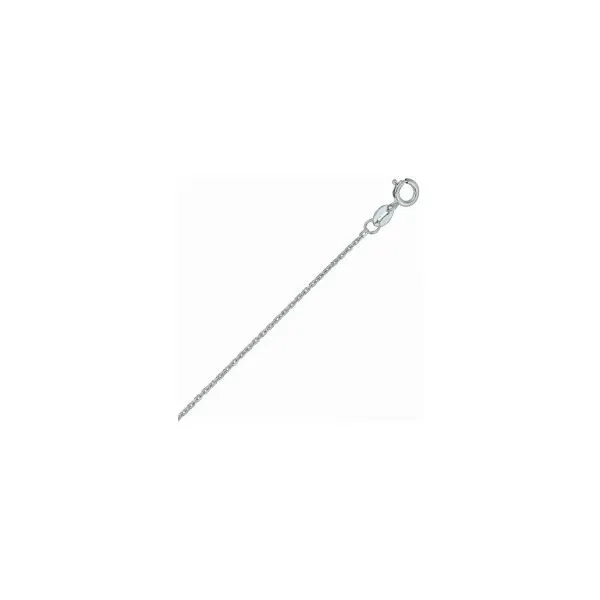 14K White Gold Cable Link Chain Ellsworth Jewelers Ellsworth, ME
