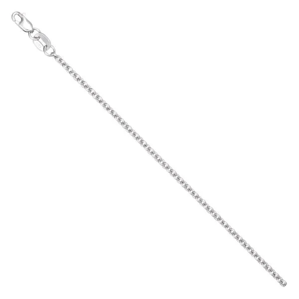 14K White Gold Round Cable Chain Ellsworth Jewelers Ellsworth, ME