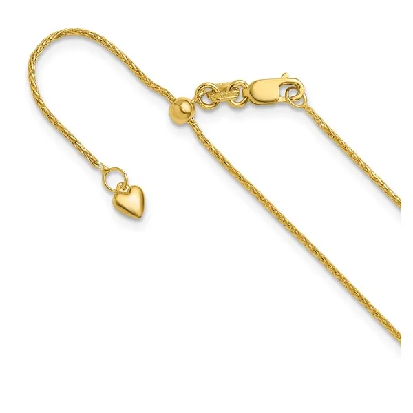 10K Yellow Gold Adjustable Wheat Chain Ellsworth Jewelers Ellsworth, ME