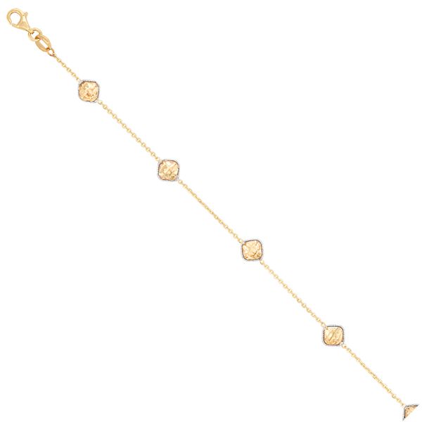 14K Yellow Gold Diamond Cut Cable Bracelet Ellsworth Jewelers Ellsworth, ME