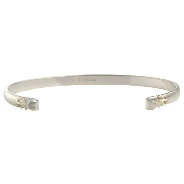 Sterling Silver Bangle with Anchor Swap Top Bracelet Ellsworth Jewelers Ellsworth, ME