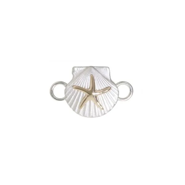 Sterling Silver with 14K Yellow Gold Shell/Starfish Swap Top Bracelet Ellsworth Jewelers Ellsworth, ME