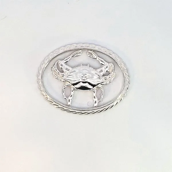 Sterling Silver Oval Crab Swap Top Bracelet Ellsworth Jewelers Ellsworth, ME