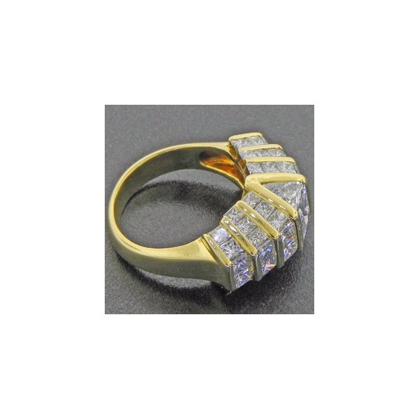 18K Yellow Gold Estate Ring with Princess Diamond Image 2 Ellsworth Jewelers Ellsworth, ME