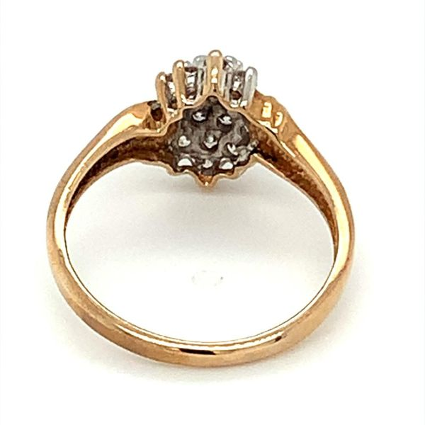 10Kt Yellow Estate Cluster Ring with Cubic Zirconia Image 3 Ellsworth Jewelers Ellsworth, ME