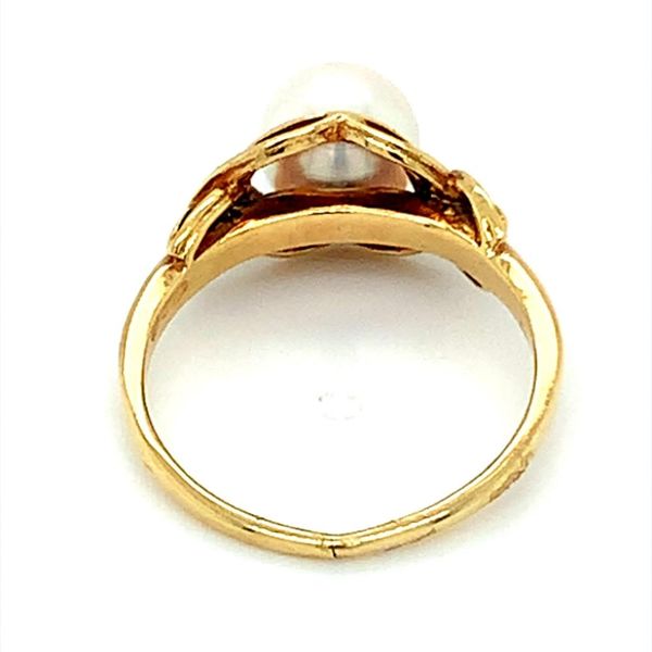 10K Yellow Gold Estate Ring with Cultured Pearl Image 3 Ellsworth Jewelers Ellsworth, ME