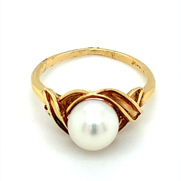 10K Yellow Gold Estate Ring with Cultured Pearl Ellsworth Jewelers Ellsworth, ME
