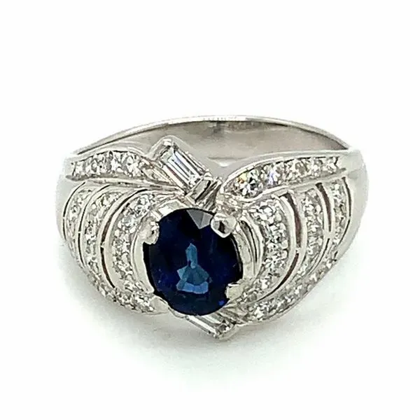 Platinum Estate Sapphire Ring Ellsworth Jewelers Ellsworth, ME