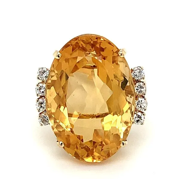 14K Yellow Gold Estate Citrine Ring Ellsworth Jewelers Ellsworth, ME