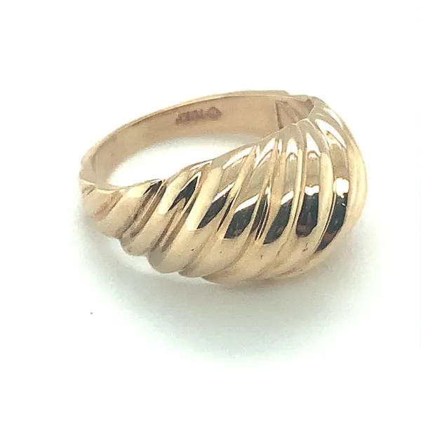 10K Yellow Gold Estate Wide Shrimp Ring Image 2 Ellsworth Jewelers Ellsworth, ME
