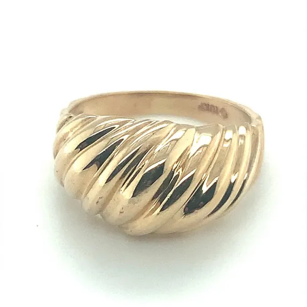 10K Yellow Gold Estate Wide Shrimp Ring Ellsworth Jewelers Ellsworth, ME