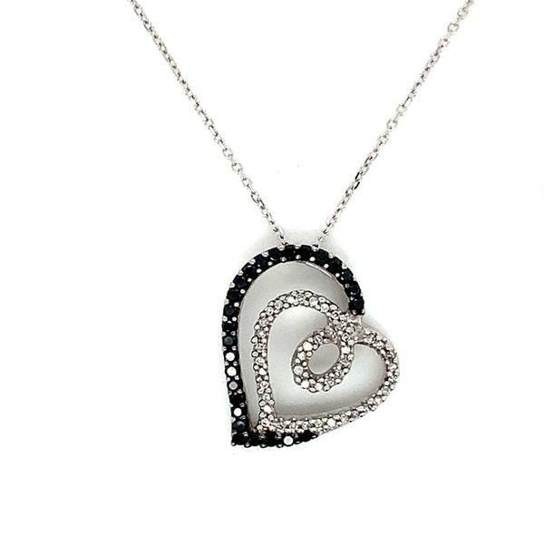 14K White Gold Estate Necklace with Heart Pendant Ellsworth Jewelers Ellsworth, ME
