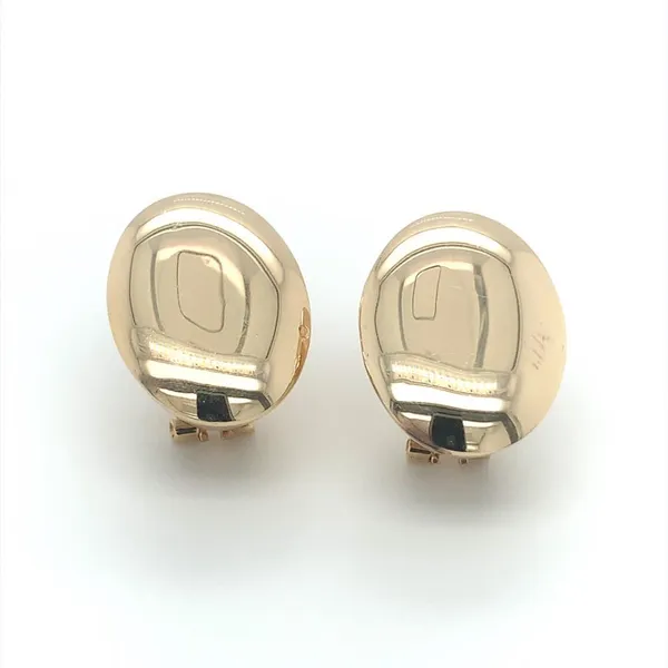 14K Yellow Gold Estate Omega Back Earrings Ellsworth Jewelers Ellsworth, ME