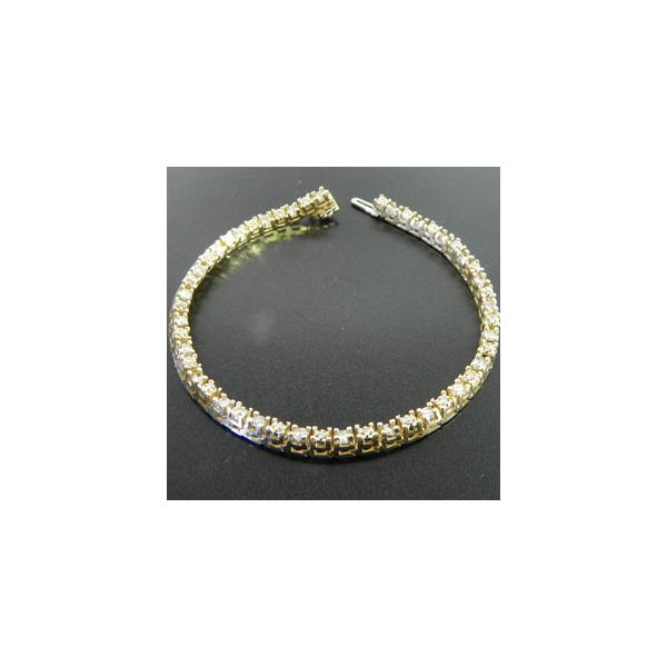 14K Yellow Gold Estate Diamond Tennis Bracelet Ellsworth Jewelers Ellsworth, ME