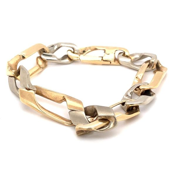 14K Tri-Tone Curb Link Bracelet Ellsworth Jewelers Ellsworth, ME