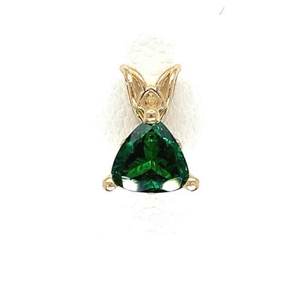 14K Yellow Gold Tsavorite Garnet Pendant Ellsworth Jewelers Ellsworth, ME