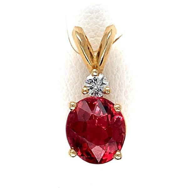 14K Yellow Gold Spinel Pendant Ellsworth Jewelers Ellsworth, ME