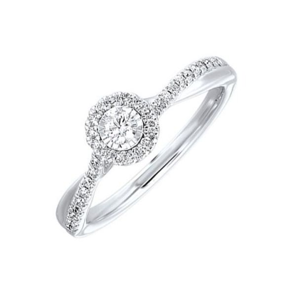 14K White Gold Round-Shaped Engagement Ring E.M. Smith Family Jewelers Chillicothe, OH
