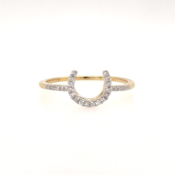 10K Yellow Gold Diamond Horseshoe Ring E.M. Smith Family Jewelers Chillicothe, OH