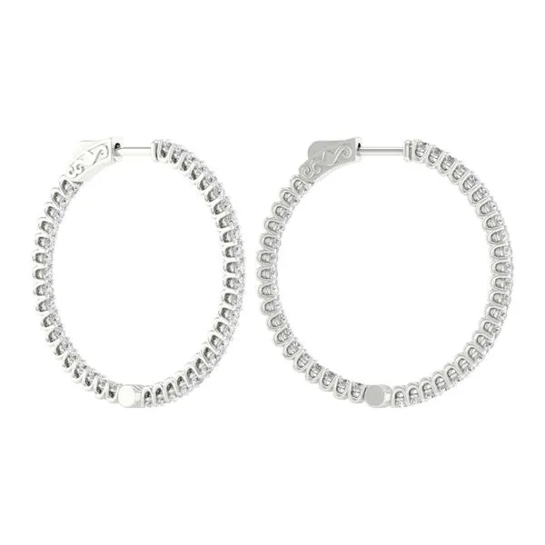 Lab Grown Diamond Hoops Image 3 E.M. Smith Family Jewelers Chillicothe, OH