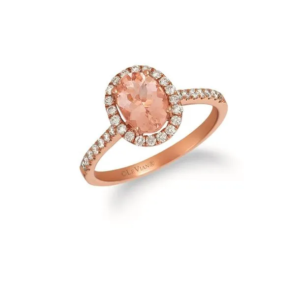 14K Vanilla Gold® Peach Morganite® Le Vian Bridal® Ring E.M. Smith Family Jewelers Chillicothe, OH