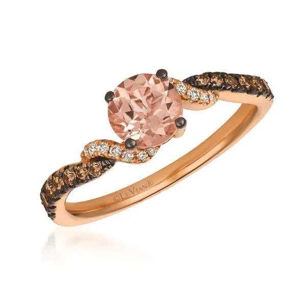 Le Vian Chocolatier® Ring featuring Peach Morganite™ Chocolate Diamonds® , Vanilla Diamonds® E.M. Smith Family Jewelers Chillicothe, OH