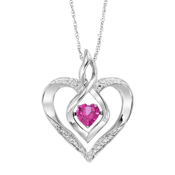 Rhythm of Love Created Pink Tourmaline and Diamond Pendant E.M. Smith Family Jewelers Chillicothe, OH