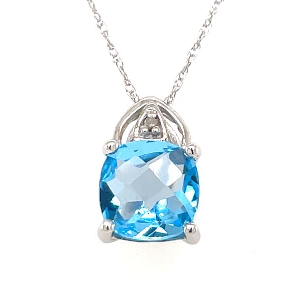 Blue Topaz & Diamond Pendant E.M. Smith Family Jewelers Chillicothe, OH
