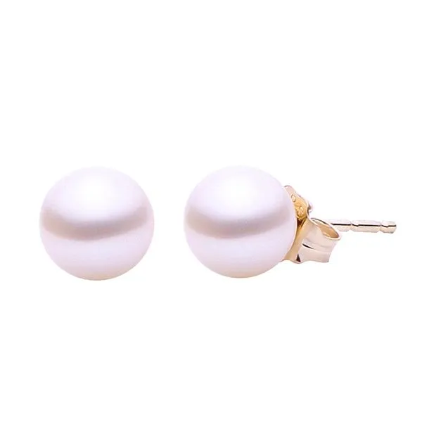 14KT Yellow Gold Freshwater Pearl Earring E.M. Smith Family Jewelers Chillicothe, OH