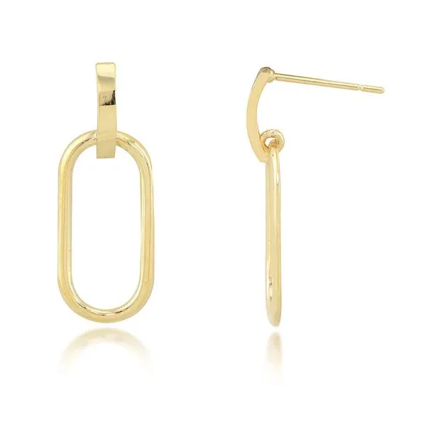 Gold Door Knocker Dangle Earrings E.M. Smith Family Jewelers Chillicothe, OH