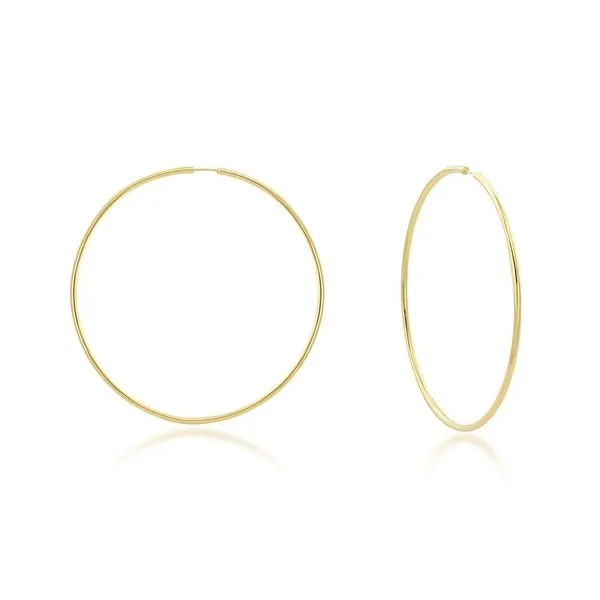 Gold Endless Hoop Earrings E.M. Smith Family Jewelers Chillicothe, OH