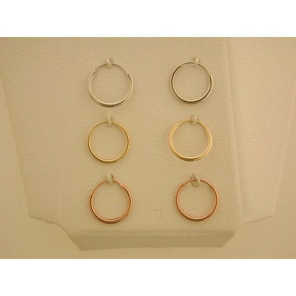 Tri-Color Hoop Earrings E.M. Smith Family Jewelers Chillicothe, OH