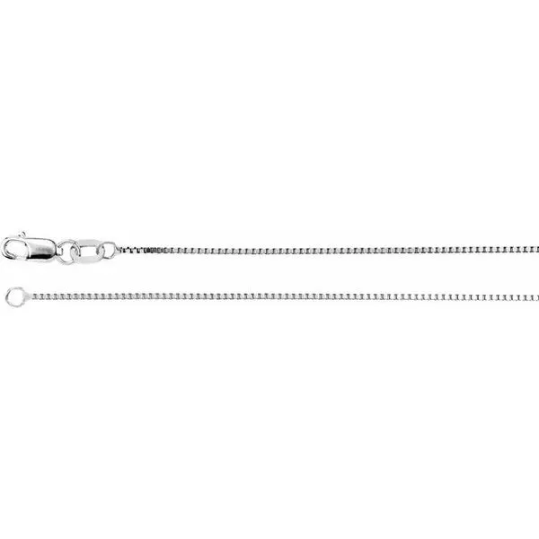 14K White Gold Box Chain E.M. Smith Family Jewelers Chillicothe, OH