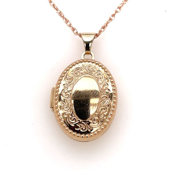 14K Rose Gold Oval Locket (Estate) E.M. Smith Family Jewelers Chillicothe, OH