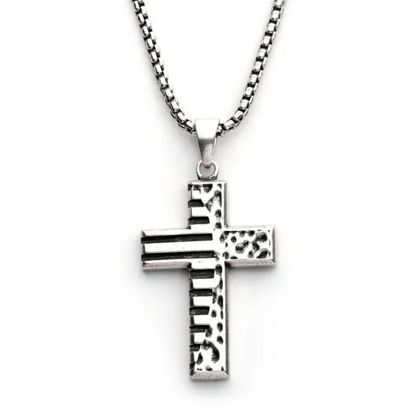 Men's Coin Stamped Cross Pendant E.M. Smith Family Jewelers Chillicothe, OH