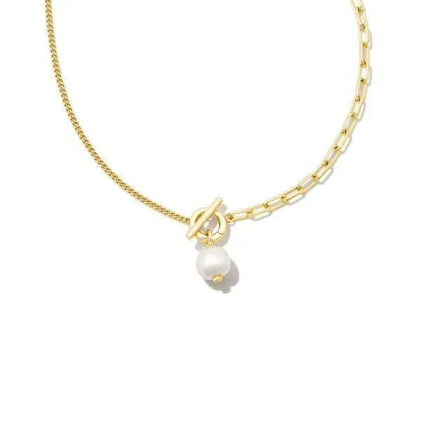 Kendra Scott Leighton Pearl Chain Necklace E.M. Smith Family Jewelers Chillicothe, OH