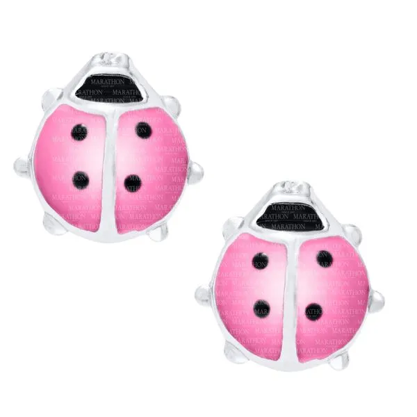 SS Pink Ladybug Earrings E.M. Smith Family Jewelers Chillicothe, OH