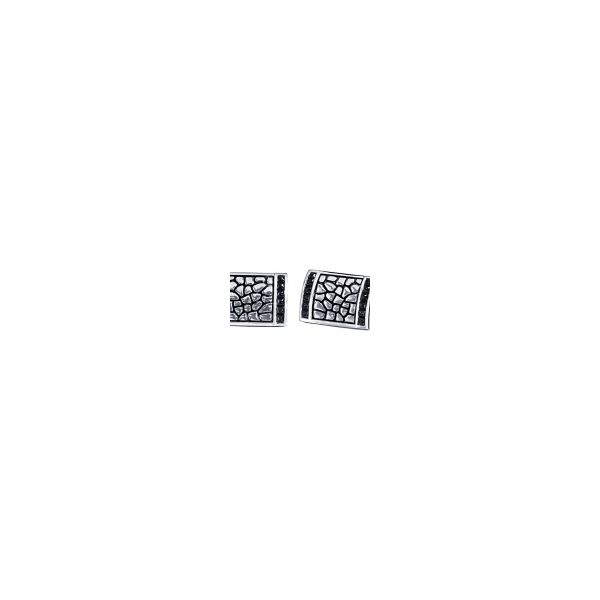 Gent's Sterling Silver Cuff links With 24=1.90Mm Square Cut Spinels Enhancery Jewelers San Diego, CA