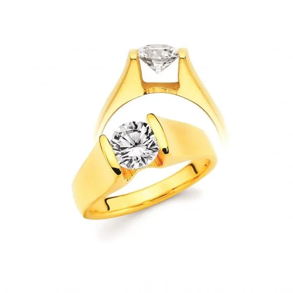Cathedral Diamond Engagement Ring Enhancery Jewelers San Diego, CA