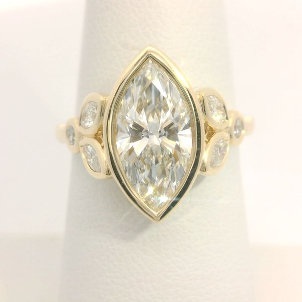 Yellow 14 Karat Marquise Lab Grown Diamond Ring Enhancery Jewelers San Diego, CA