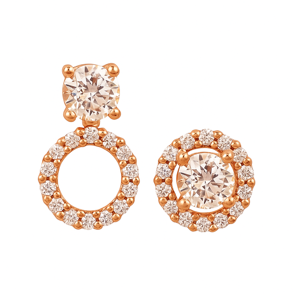 Rose 14 Karat Diamond Earring Jackets Enhancery Jewelers San Diego, CA