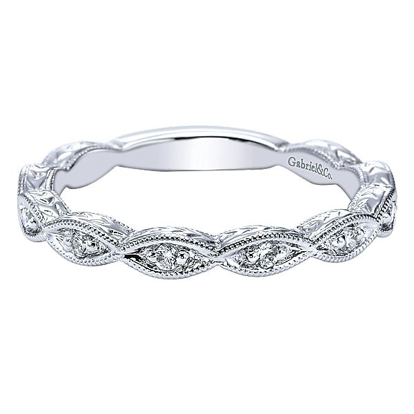 Gasbriel and Co WB4122 White Gold Wedding Band with Diamonds Enhancery Jewelers San Diego, CA