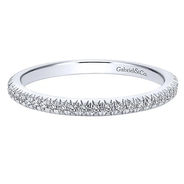 Gabriel & Co  WB4181 White gold wedding band with round diamonds Enhancery Jewelers San Diego, CA