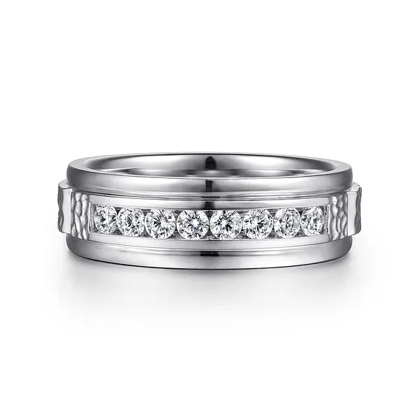 Enzo - 14K White Gold Diamond Men's Wedding Ring With Diamonds Enhancery Jewelers San Diego, CA